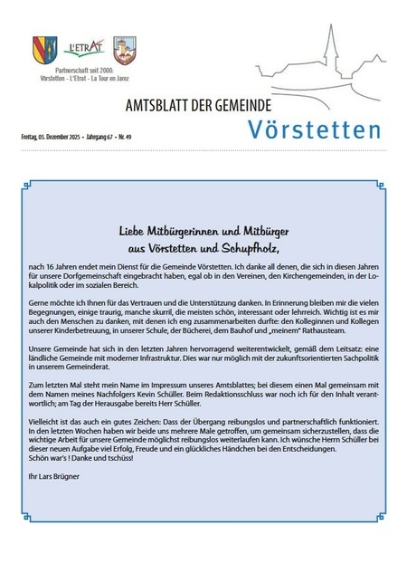Amtsblatt KW 49/2025
